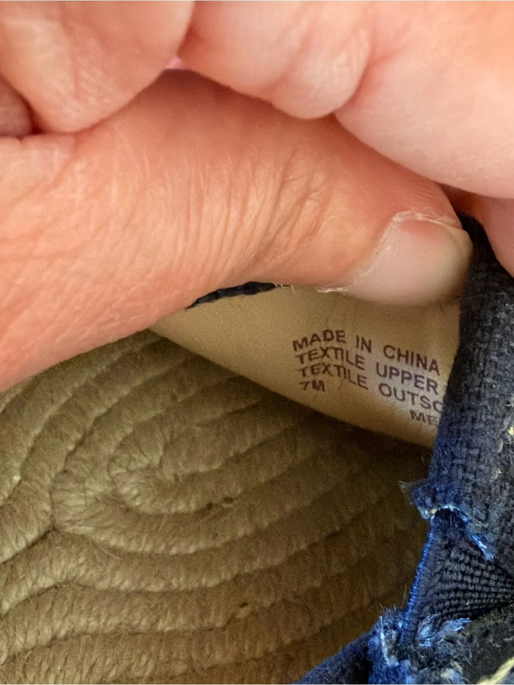 Michael Kors Navy Canvas Slip-On Espadrilles Size 7